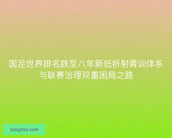国足世界排名跌至八年新低折射青训体系与联赛治理双重困局之路